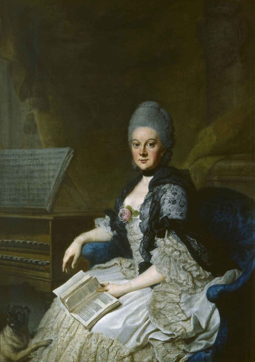 Brunswick-Wolfenbüttel Düşesi Anna Amalia 1739-1807 by Johann Georg Ziesenis the Younger