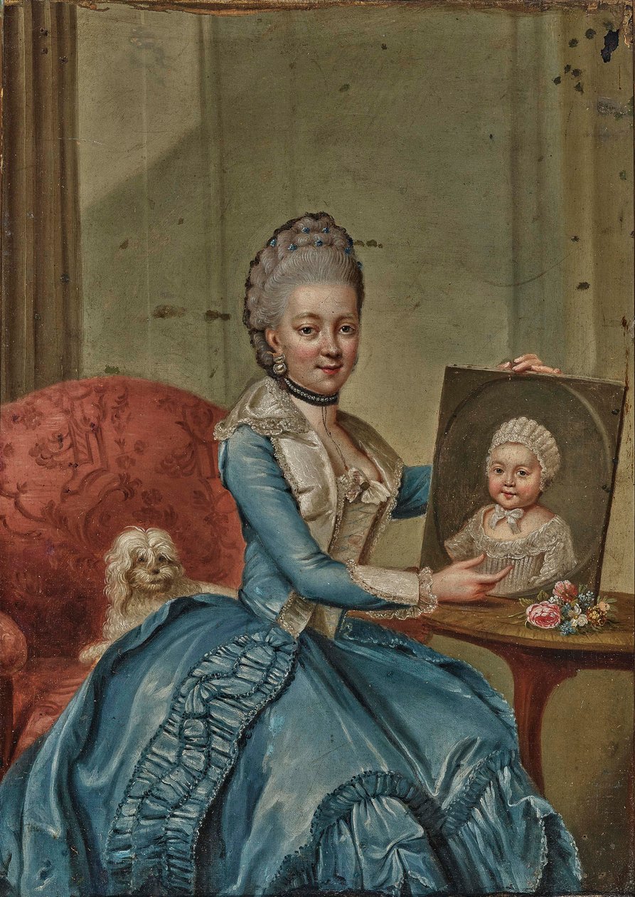 Hesse-Darmstadt 1752-1782 Friederike Caroline Luise, Mecklenburg-Strelitz Düşesi. by Johann Georg Ziesenis the Younger