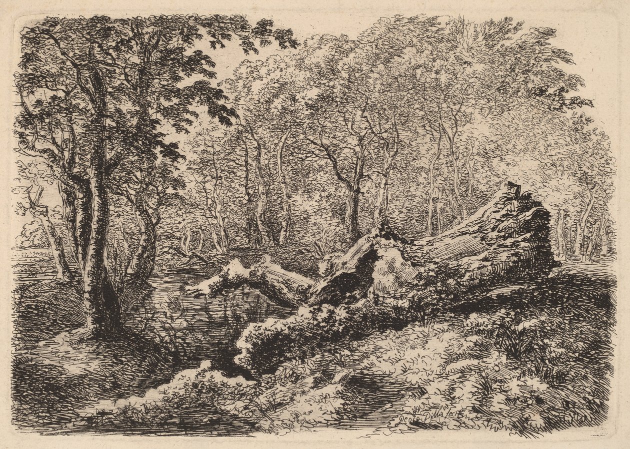 Dökülen Ağaç Gövdesi by Johann Georg von Dillis