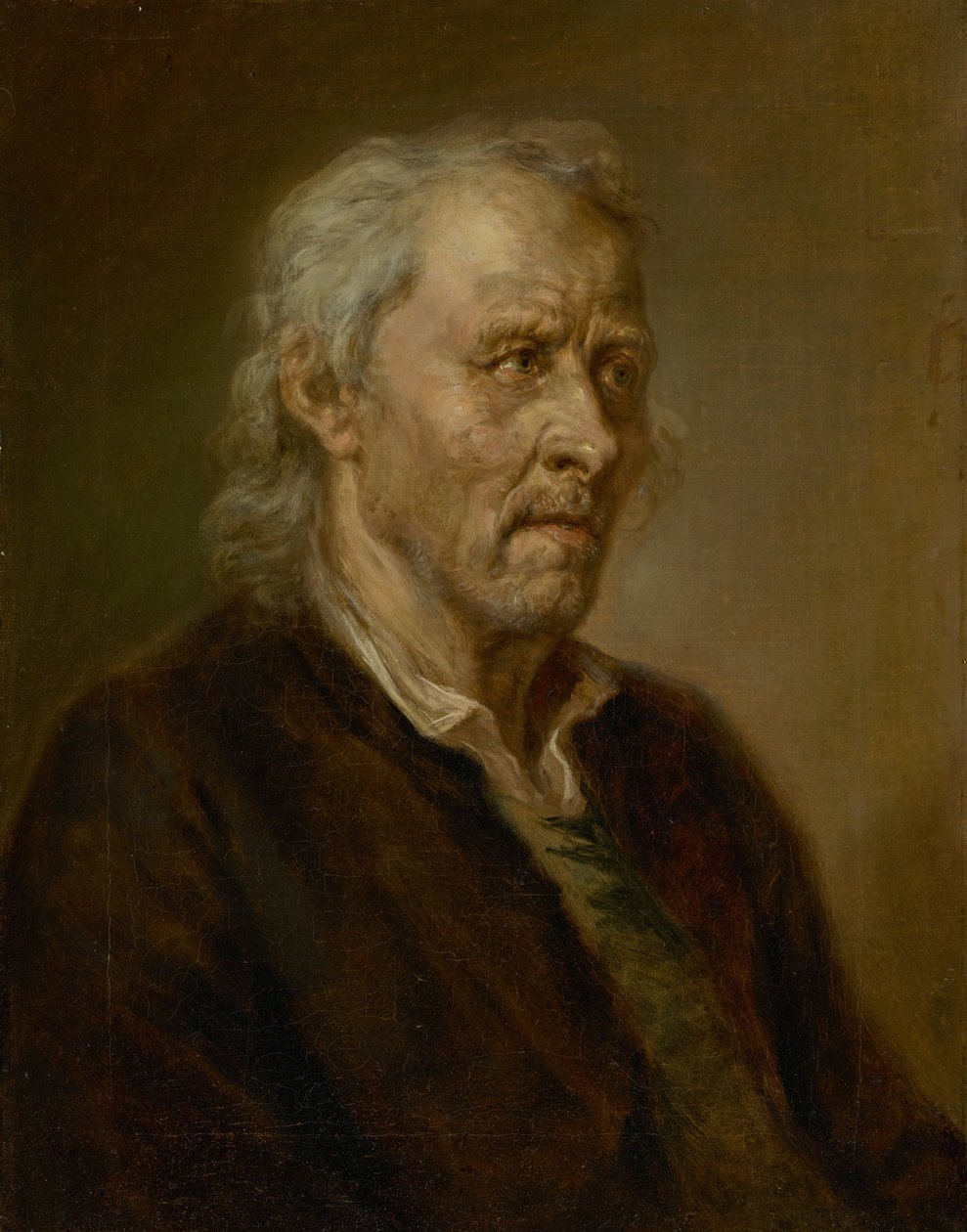 Beyaz saçlı yaşlı bir adamın portresi by Johann Georg von Edlinger