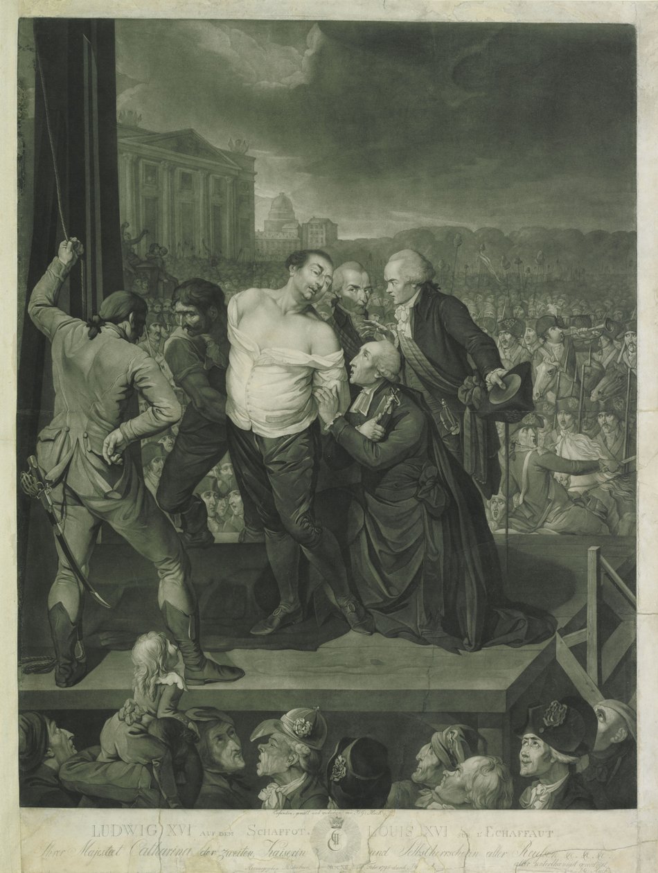 İskele üzerinde Louis XVI, 1795. by Johann Gerhard Huck