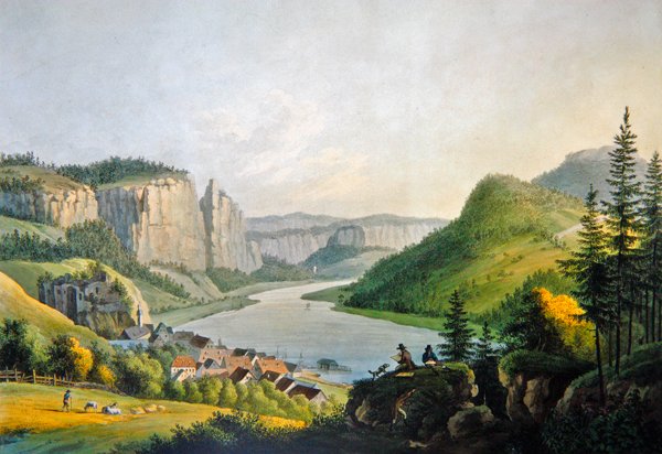 Johann-Friedrich Wizani (1770-1835) (renkli gravür) tarafından oyulmuş, Saksonya