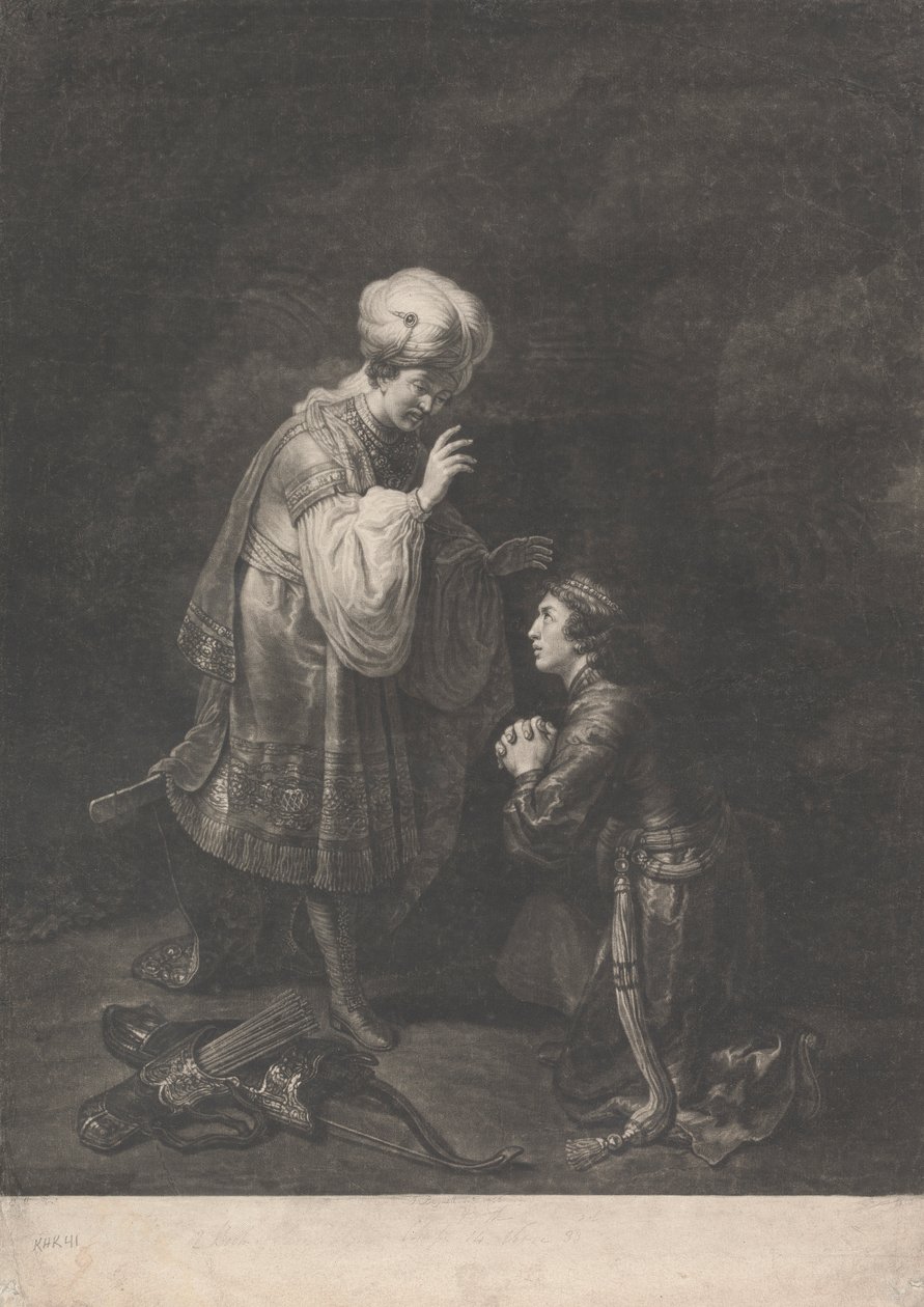 Abşalom'un Babası Kral Davut'a Boyun Eğmesi by Johann Gottfried Haid