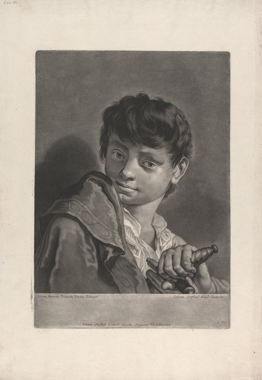 Kılıçlı Bir Çocuğun Portresi by Johann Gottfried Haid