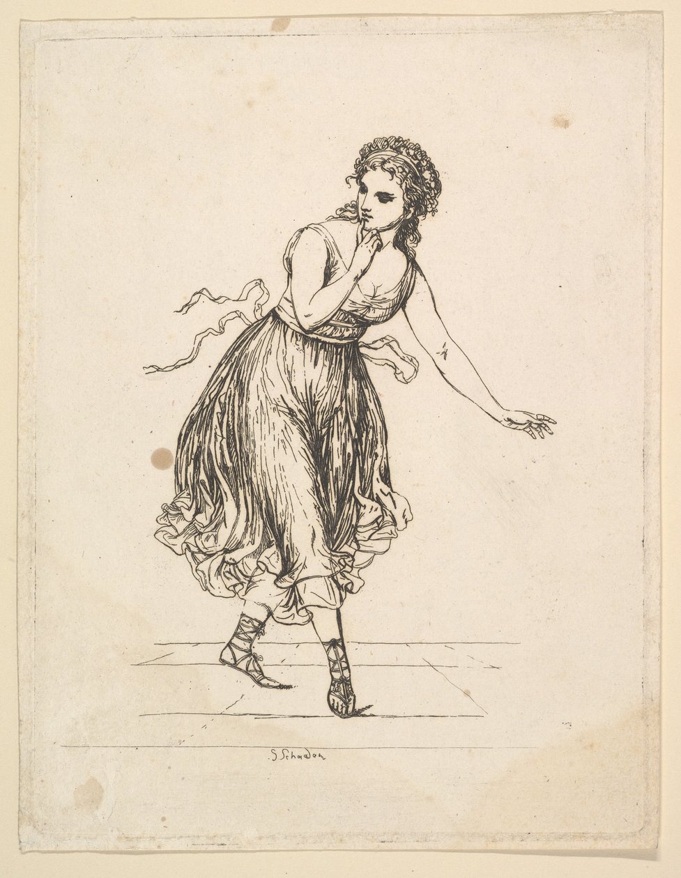 Yalnız Kadın, The Dancing Pair dizisinden Vigano.n.d. by Johann Gottfried Schadow