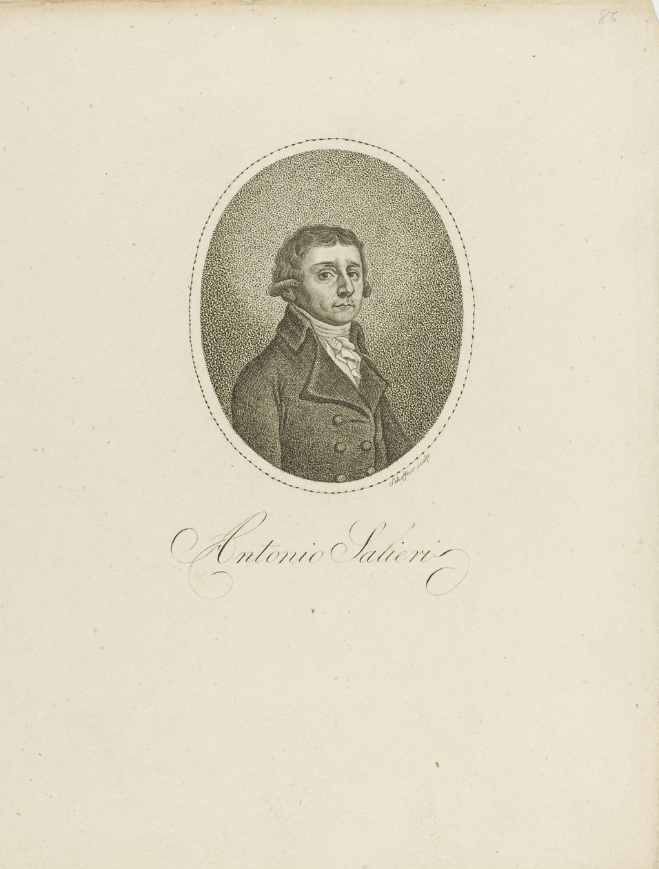 Antonio Salieri 1750-1825, c. 1800. by Johann Gottfried Scheffner