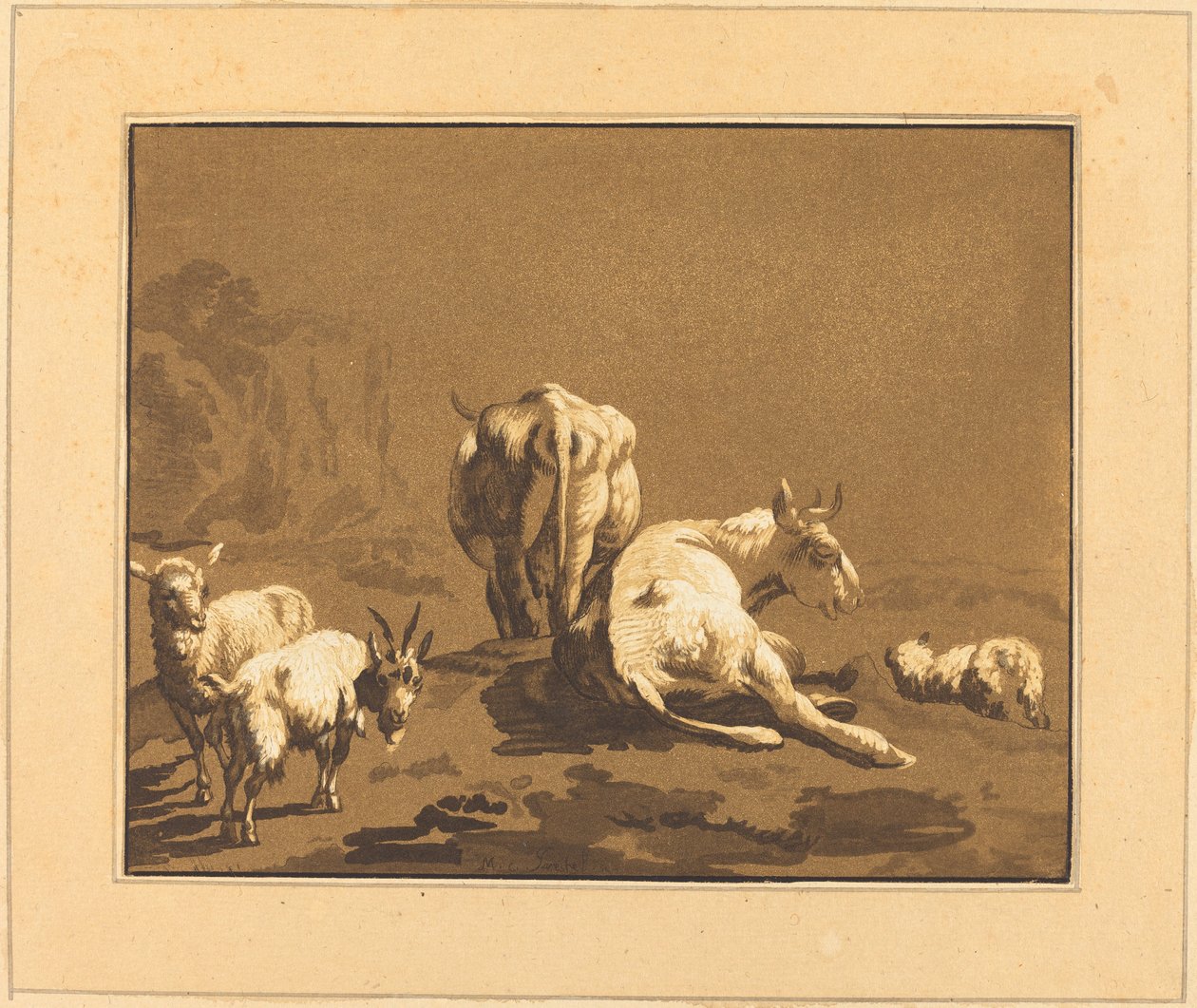 inekler by Johann Gottlieb Prestel after Joseph Wagner