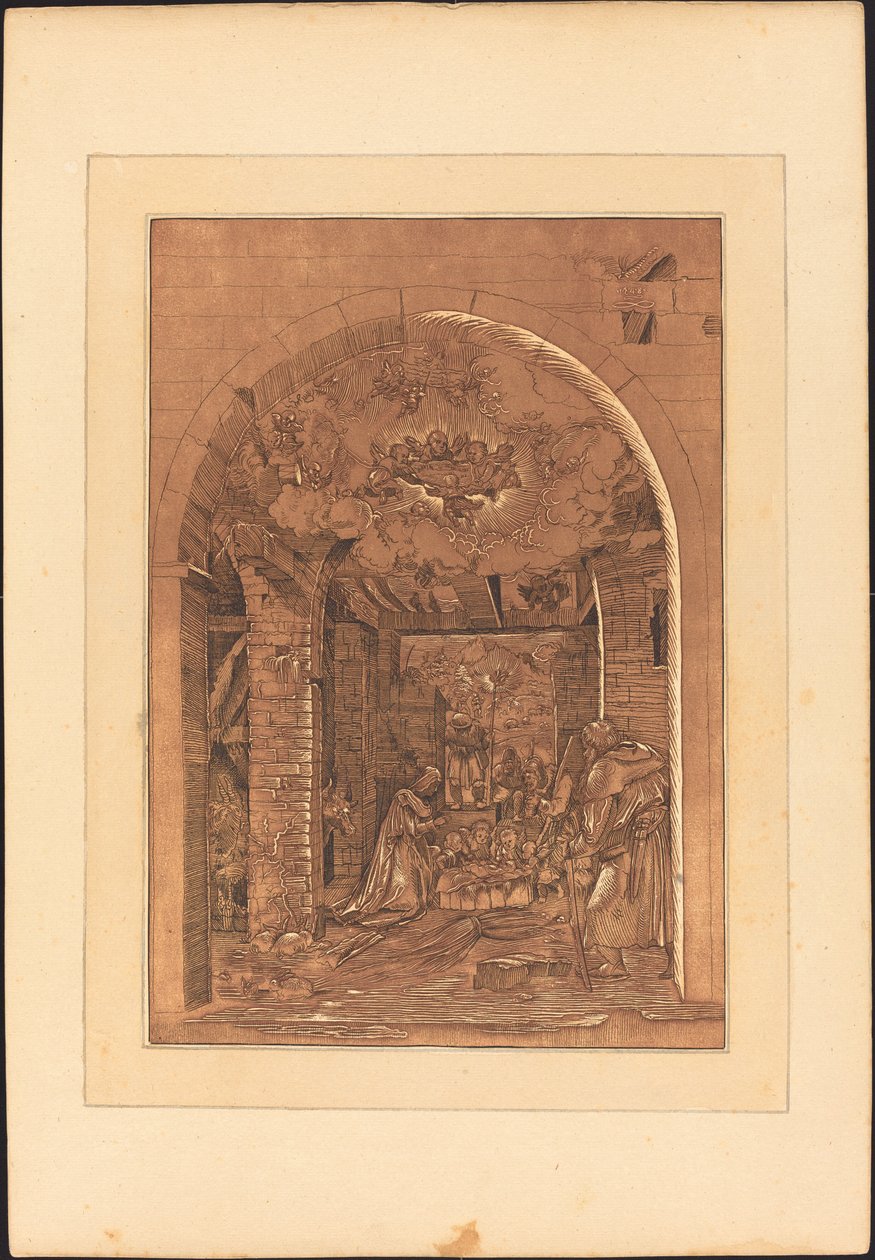 Çobanların hayranlığı by Johann Gottlieb Prestel after a 16th Century German Artist