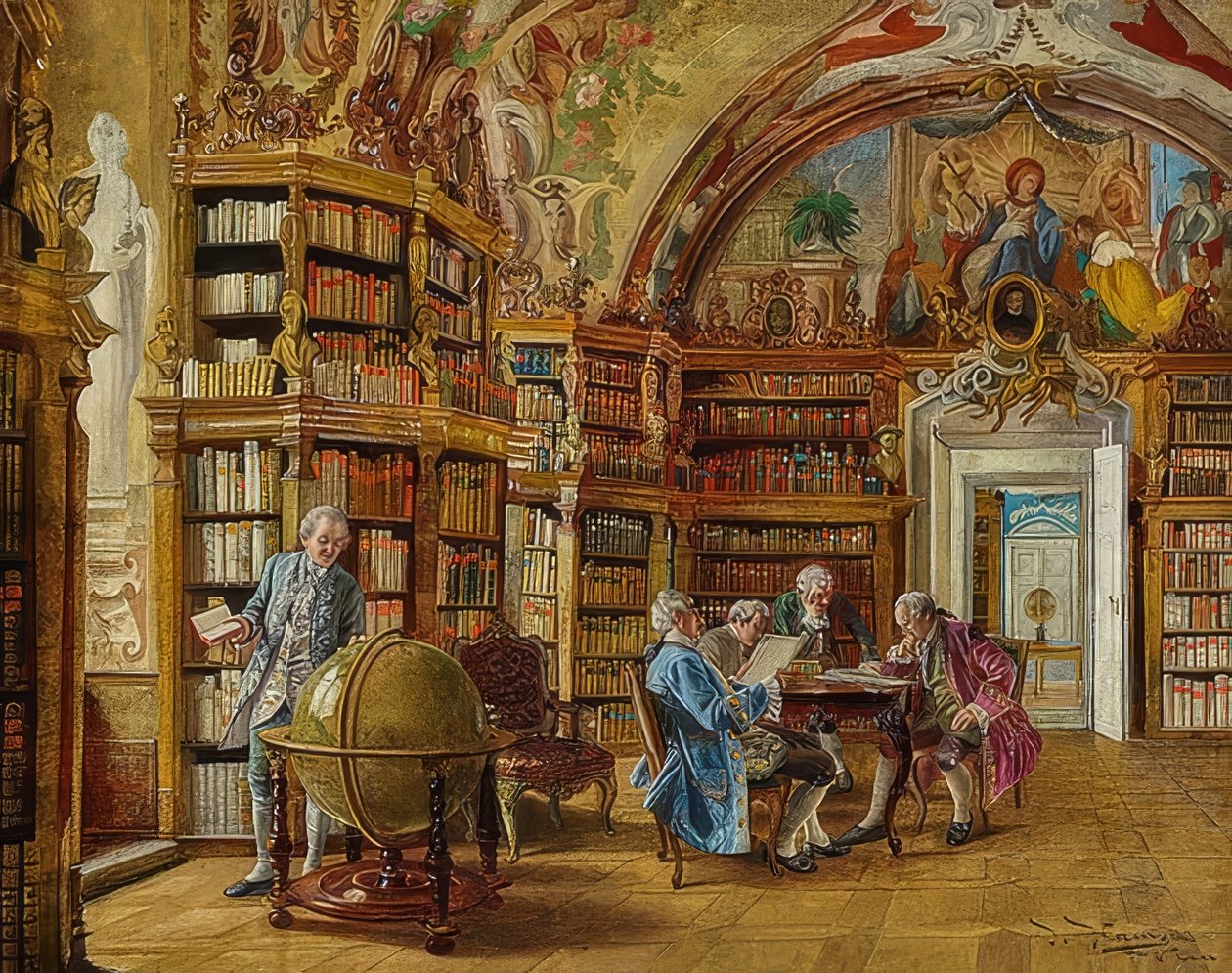Kütüphanede by Johann Hamza