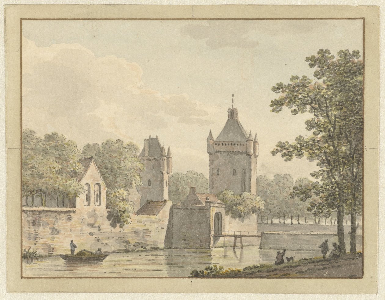 Vianen'deki De Pol Kalesi by Johann Heinrich Muntz