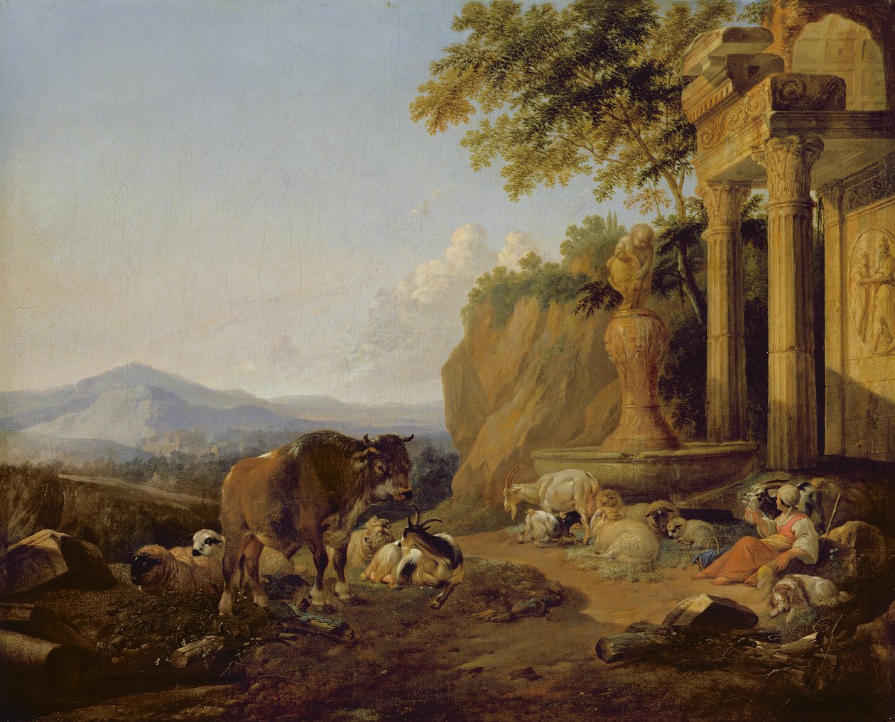 Landscape with a ruin, 1670  by Johann Heinrich Roos