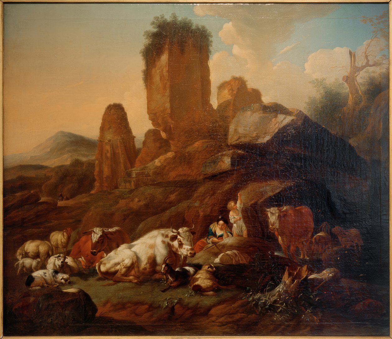 Dinlenme çoban ve sığır by Johann Heinrich Roos