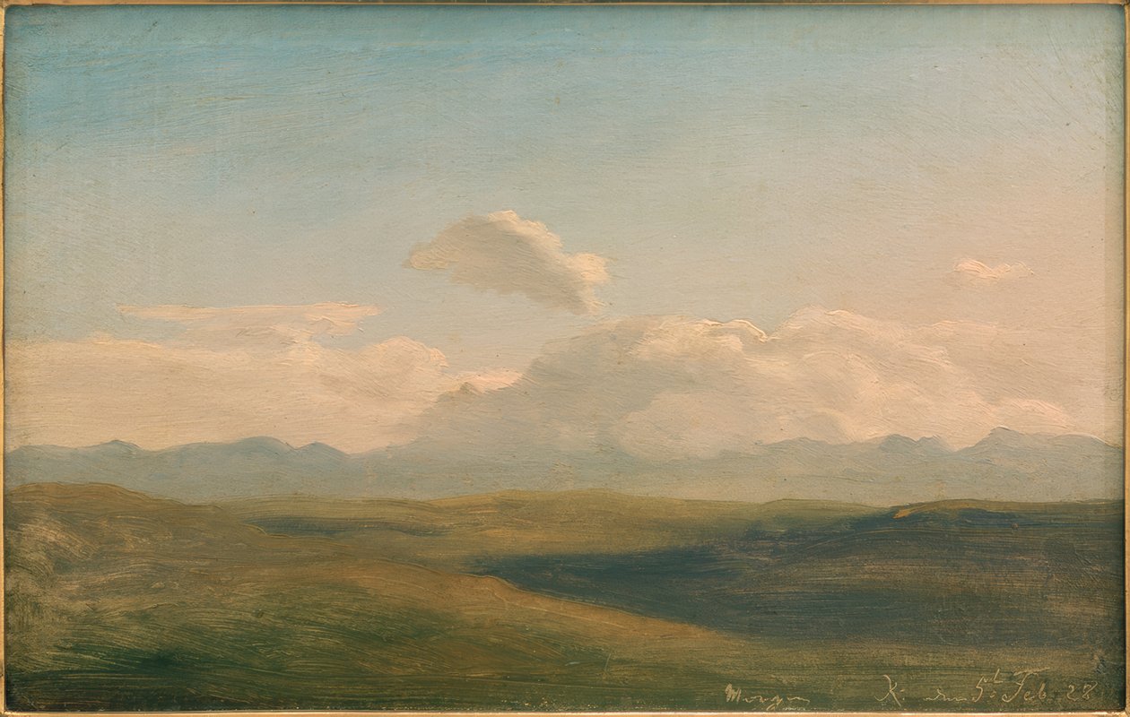 İtalyan dağ manzarası by Johann Heinrich Schilbach