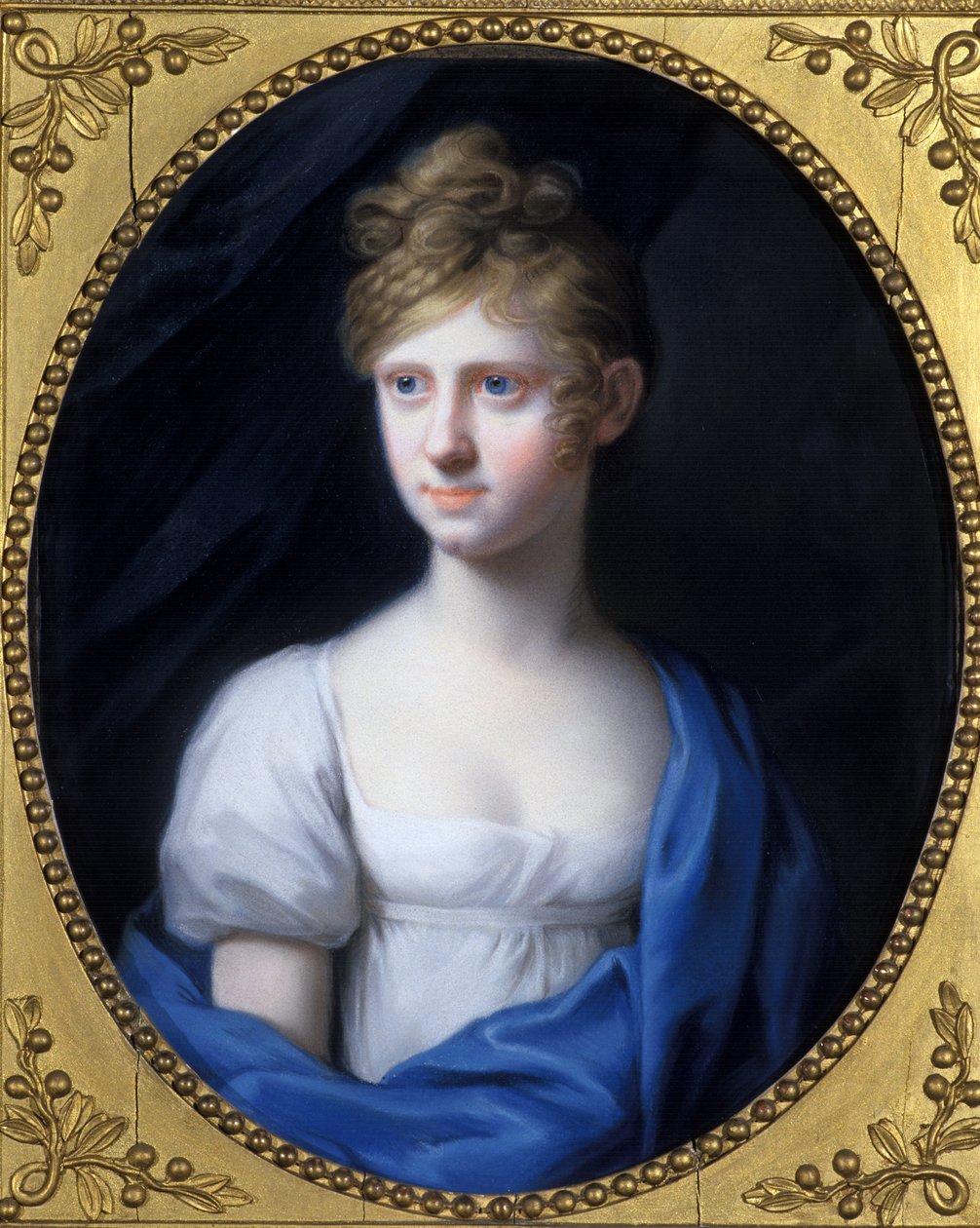 Amalie Adelheid Luise Therese Saksonya-Meiningen Prensesi Caroline, 1808 dolayları by Johann Heinrich Schroder