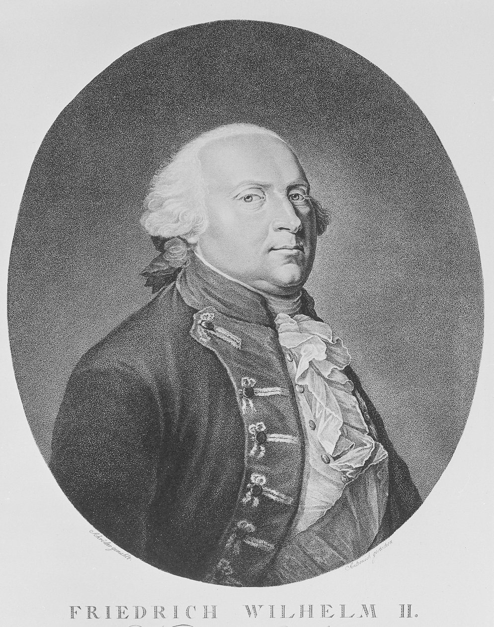 Prusya Kralı II. Friedrich Wilhelm by Johann Heinrich Schroder