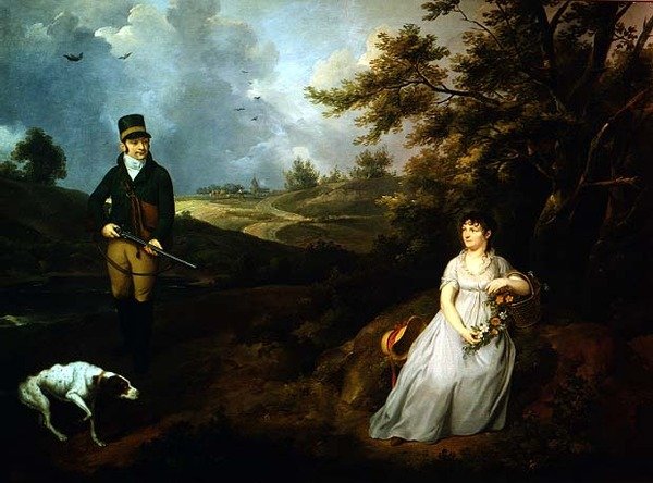 Bir Beyefendi ve Bayan Portresi by Johann Heinrich Schroder