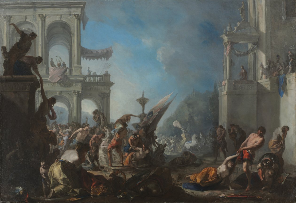 Sabine Kadınlarının Kaçırılması, c. 1640. by Johann Heinrich Schönfeld