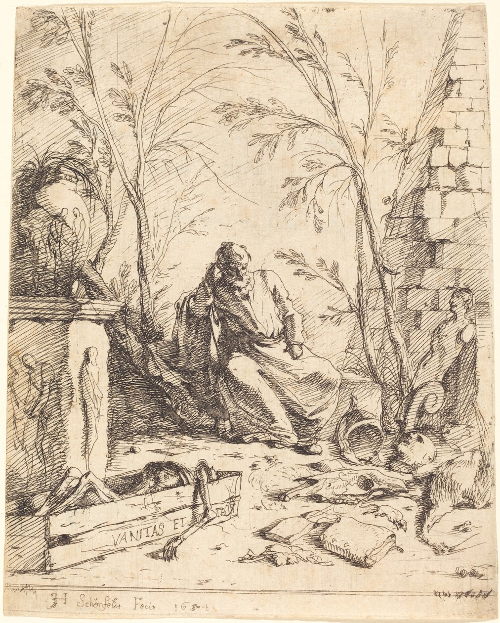 Demokritos Meditasyon by Johann Heinrich Schönfeld