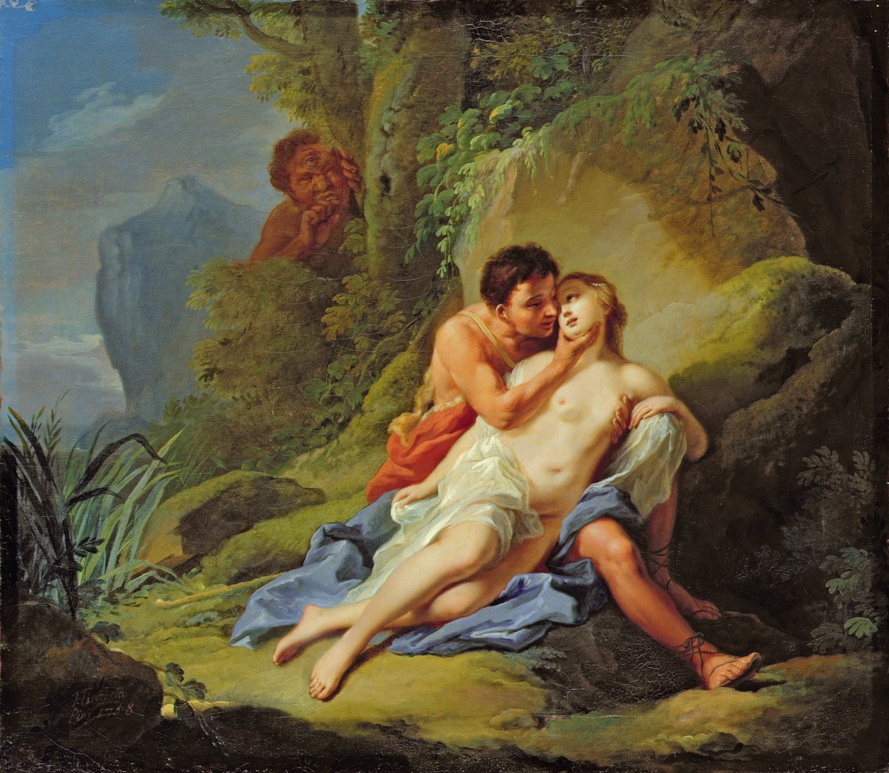 Acis ve Galatea, 1758 by Johann Heinrich Tischbein