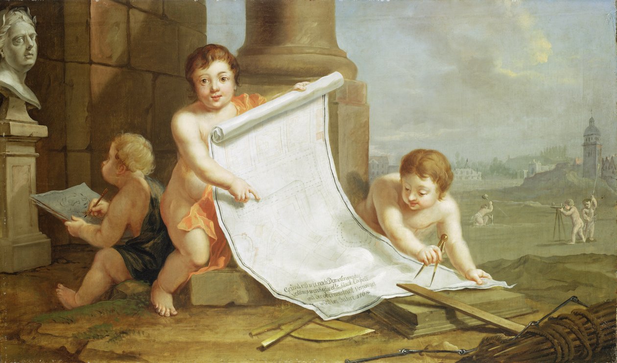 Eski Tahkimatların tesviyesini temsil eden alegori, c.1768 by Johann Heinrich Tischbein