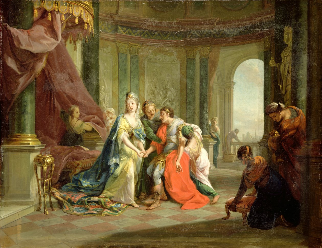 Anthony, ölümcül şekilde yaralandı, Kleopatra ile birlikte, c.1797-99 by Johann Heinrich Tischbein