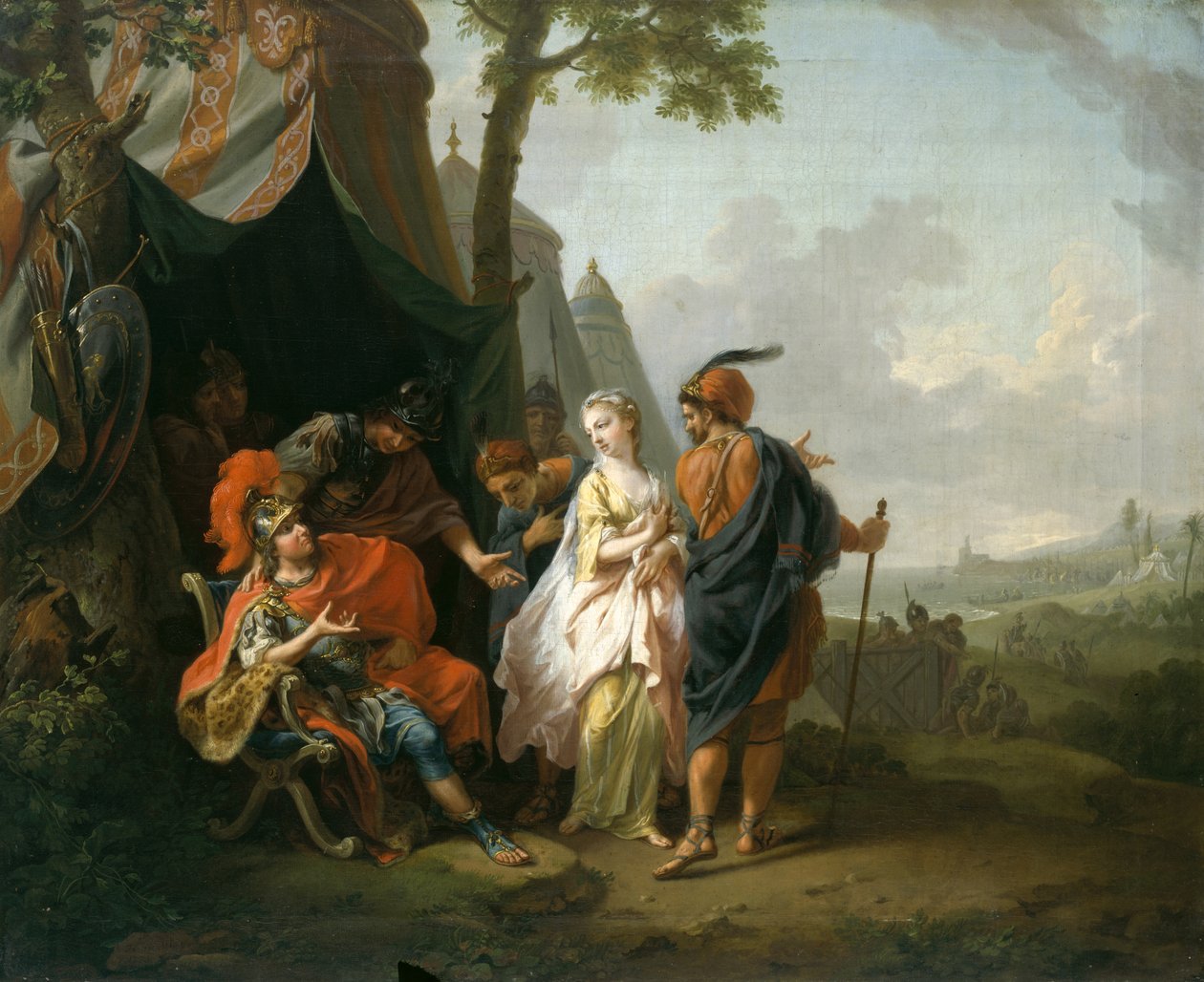 Briseis'in Akhilleus Çadırından Kaçırılması by Johann Heinrich Tischbein