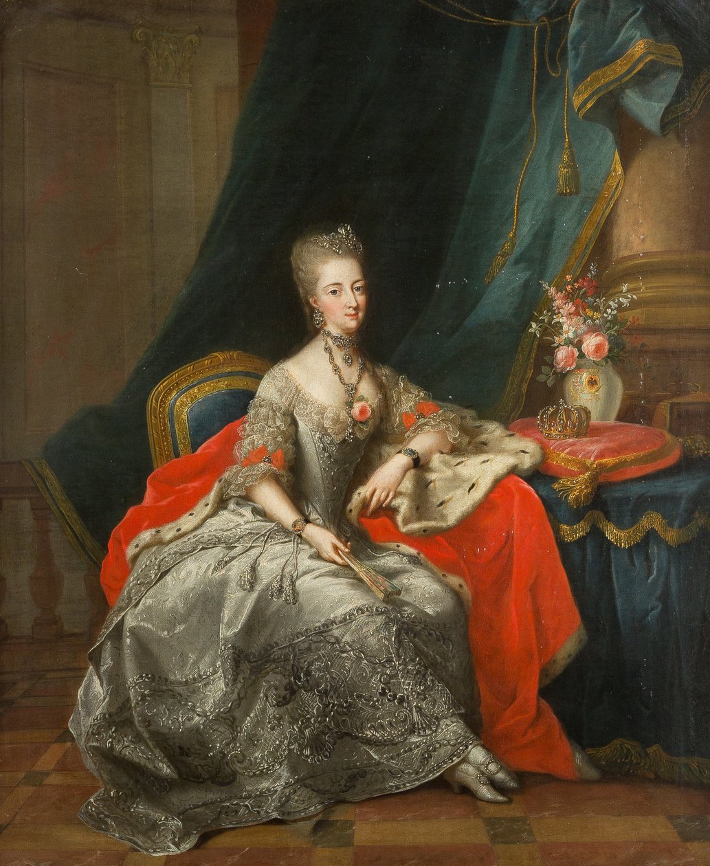 Brandenburg-Schwedt 1745-1800 Uç beyinin Filipin, Hesse-Kassel Landgravine, 1774. by Johann Heinrich Tischbein