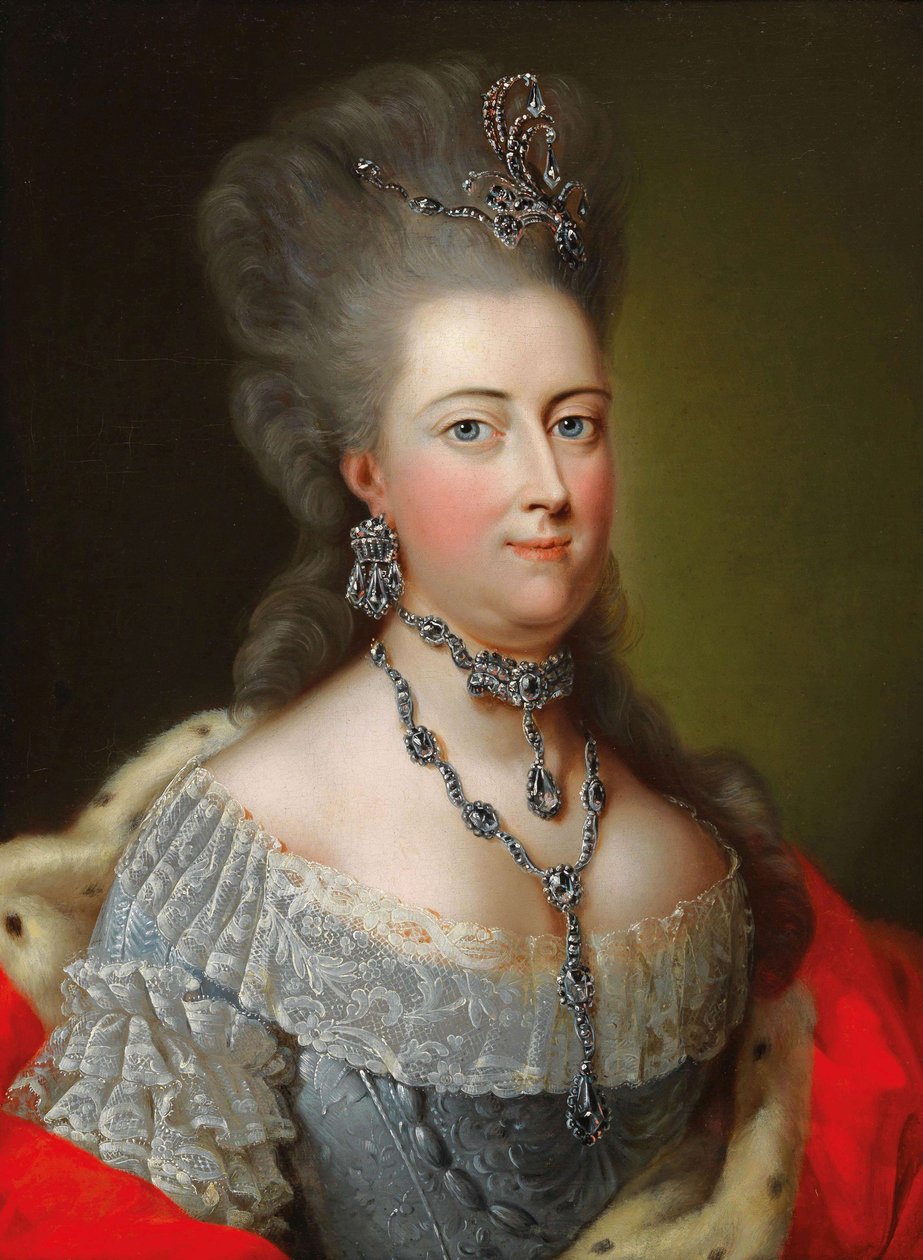 Brandenburg-Schwedt 1745-1800, Hesse-Kassel Landgravine ait Uç Beyni Filipin Portresi. by Johann Heinrich Tischbein