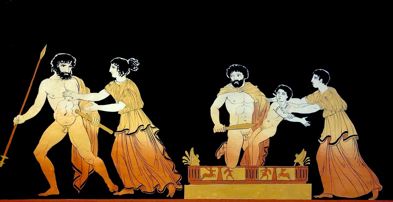 Annesi Andromache onu korumaya çalışırken Astyanax