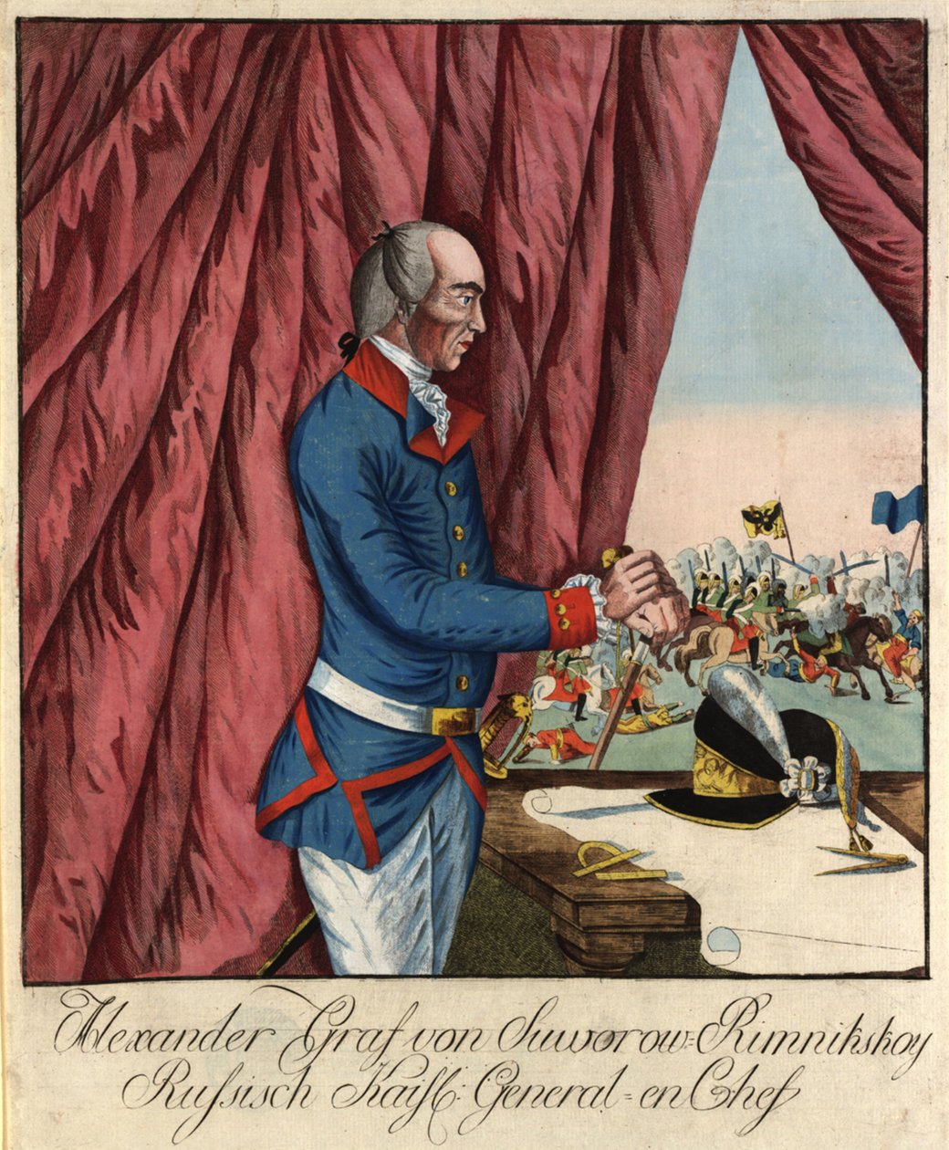 Mareşal Generalissimo Prens Alexander Suvorov 1729-1800, c. 1790. by Johann Hieronymus Loeschenkohl