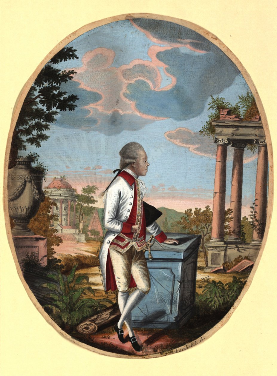 Rusya Büyük Dükü Paul 1754-1801, daha sonra Çar Paul I, 1782. by Johann Hieronymus Loeschenkohl