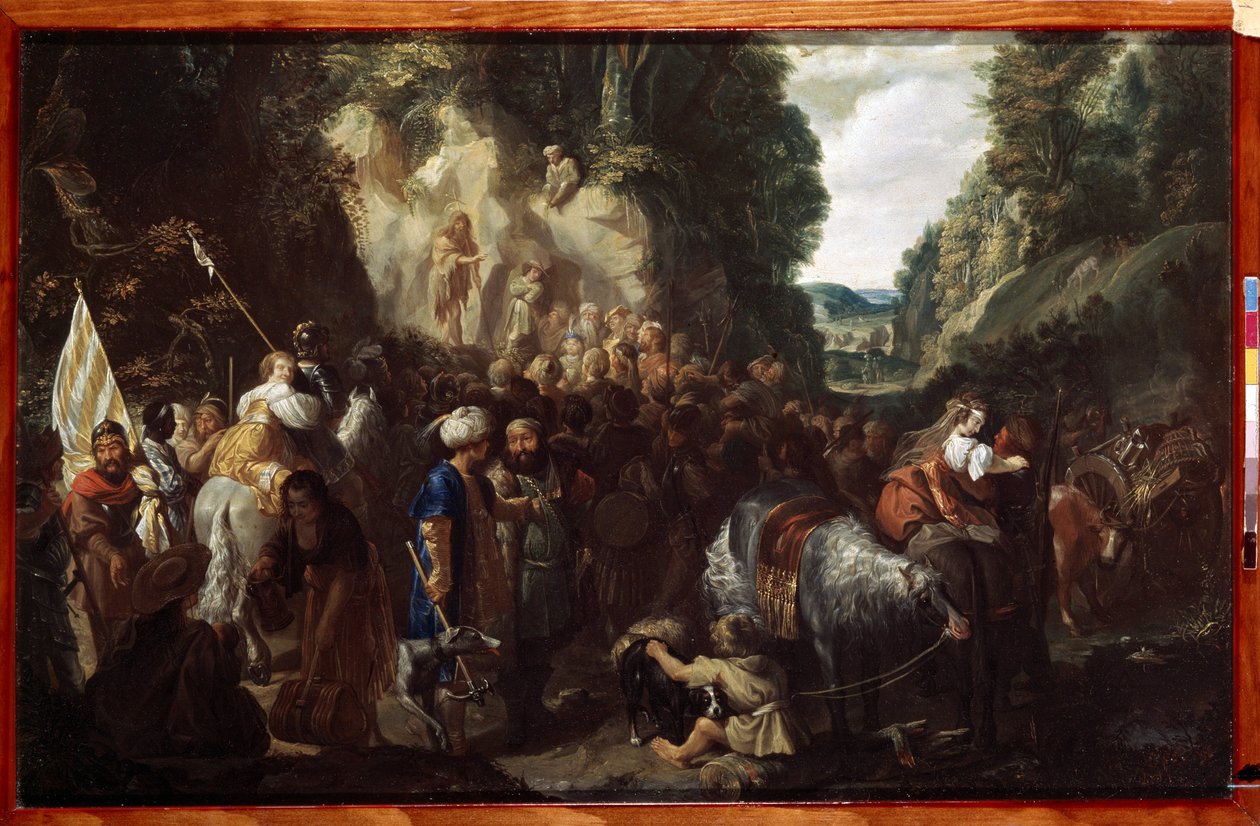 ""La vaaz de saint Jean Baptiste"" (Saint John The Baptist Preaching) Tablosu Johann Hulsman (17. yüzyıl) 1635 Hermitage Müzesi, Saint Petersburg by Johann Hulsman