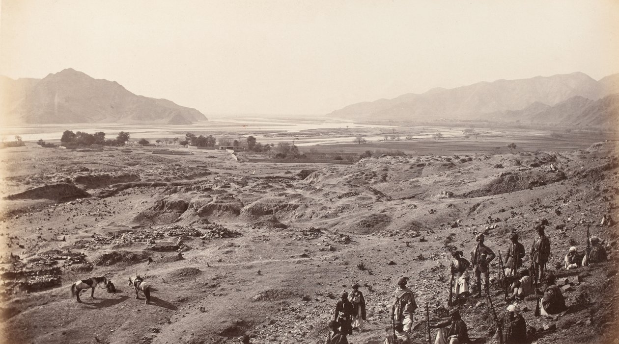 Lalpura'nın yukarısında Bassaule'ye bakan River Gorge, 1878 dolayları (fotoğraf) by Johann Hulsman