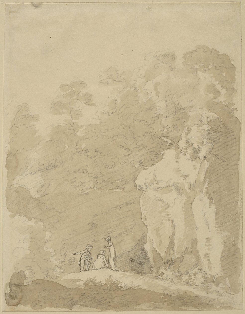 beyefendi ve iki bayan by Johann Jakob Dorner der Jüngere