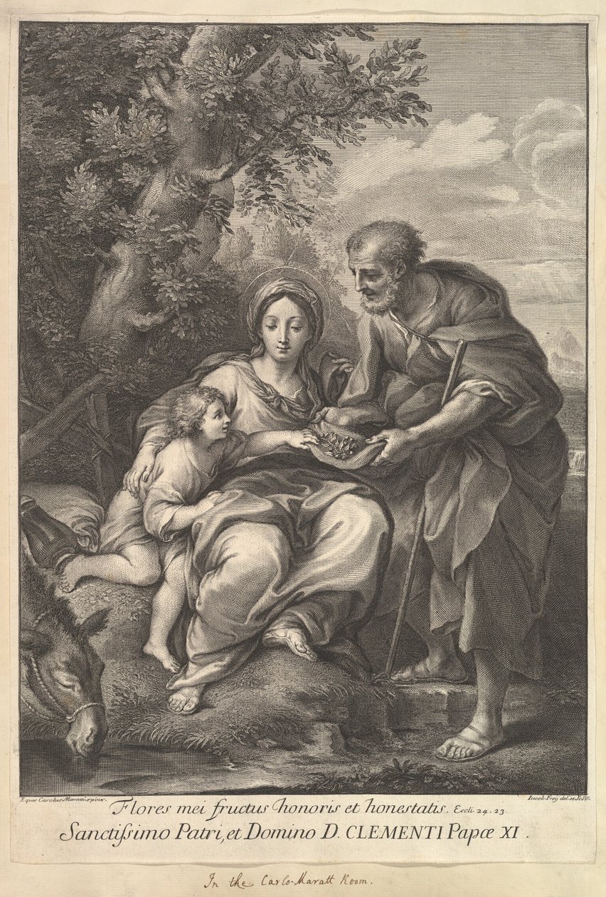 Genç İsa ile Bakire ve Yusuf, 1710-40. by Johann Jakob Frey the Elder