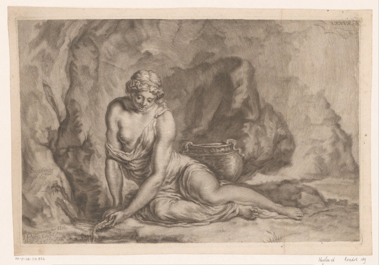 Venüs kabuğuyla su yaratıyor Latona bir kabuk ile su kepçe by Johann Jakob Thurneysen (I)