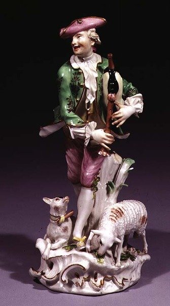 Gayda ile Meissen çoban (porselen) by Johann Joachim Kaendler
