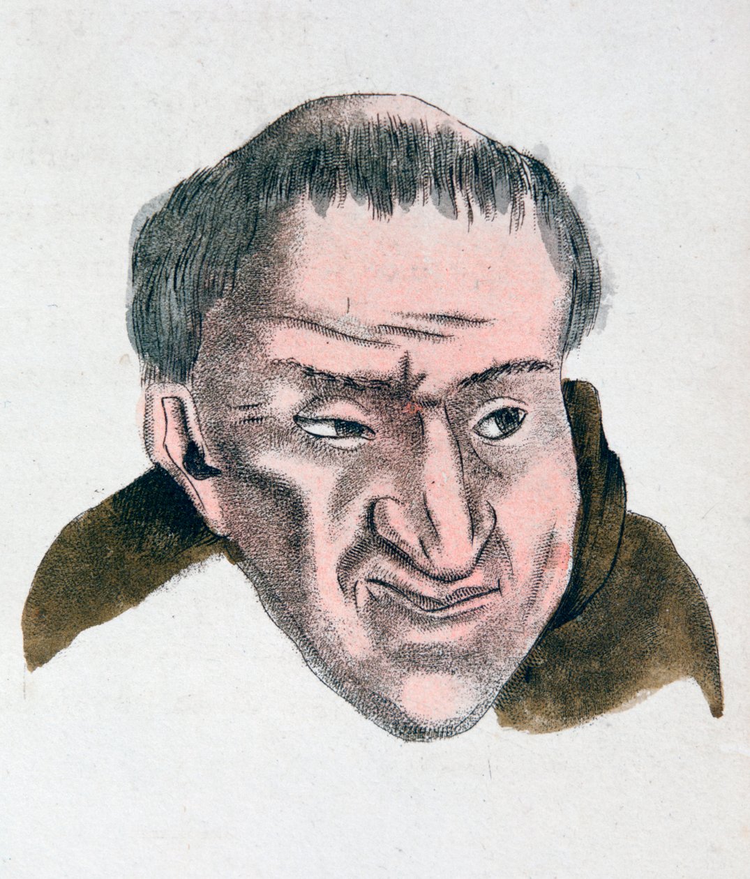 Aldatan, aldatıcı öfkeli bir kişinin yüz özellikleri, 1808 by Johann Kaspar Lavater