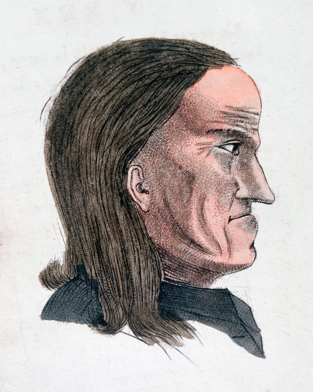 Melankolik bir kişinin yüz özellikleri, 1808 by Johann Kaspar Lavater