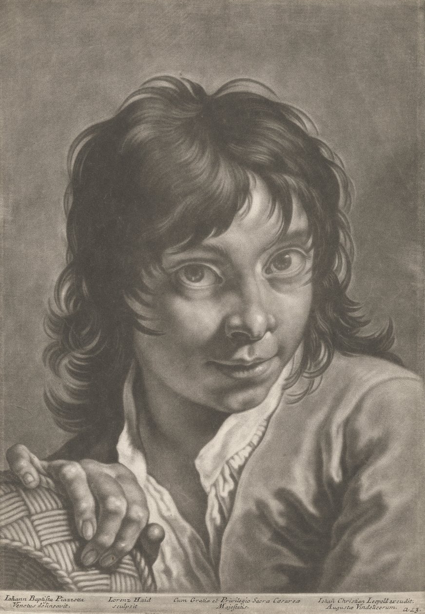 Sepetli Bir Çocuğun Portresi by Johann Lorenz Haid