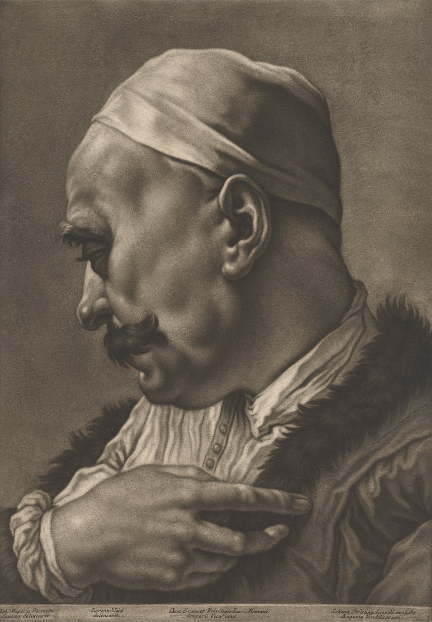 Şapka giyen bir adamın portresi by Johann Lorenz Haid