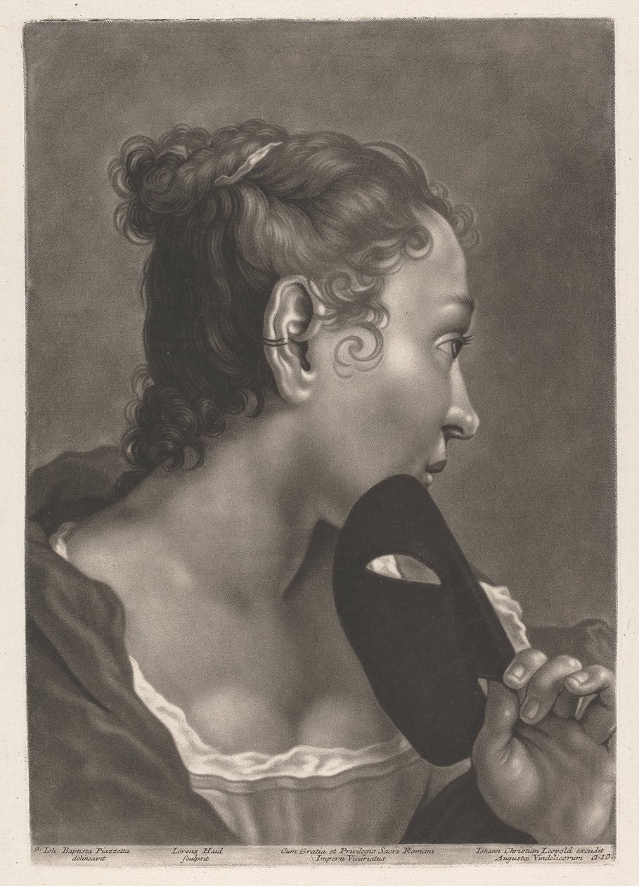 Maskeli Kadın Portresi by Johann Lorenz Haid