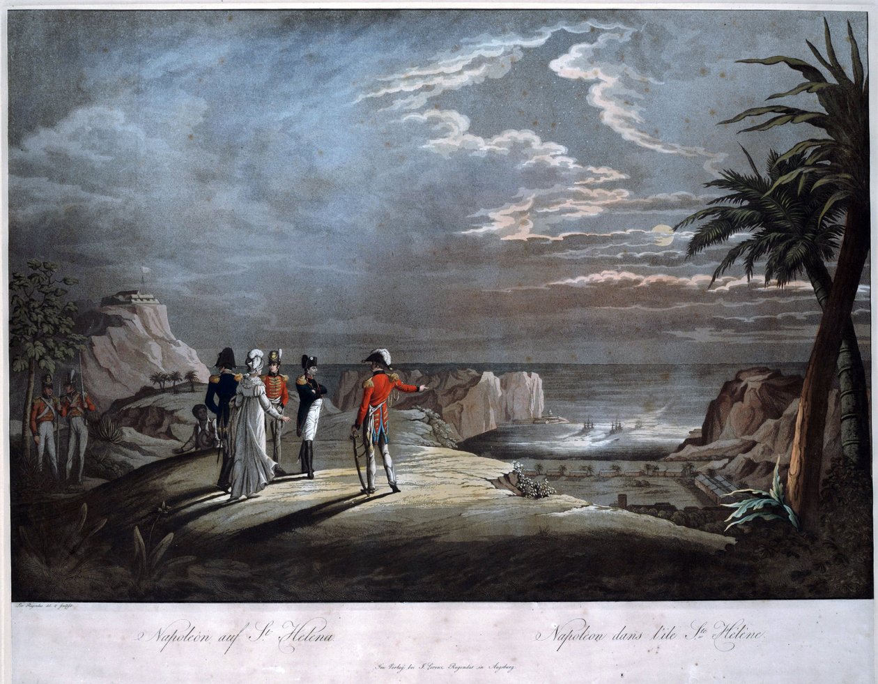 Saint Helena adasında Napolyon Bonapart - Rugendas, Johann Lorenz, Genç (1775-1826) - Aquatint - 47x58 - Özel Koleksiyon by Johann Lorenz Rugendas