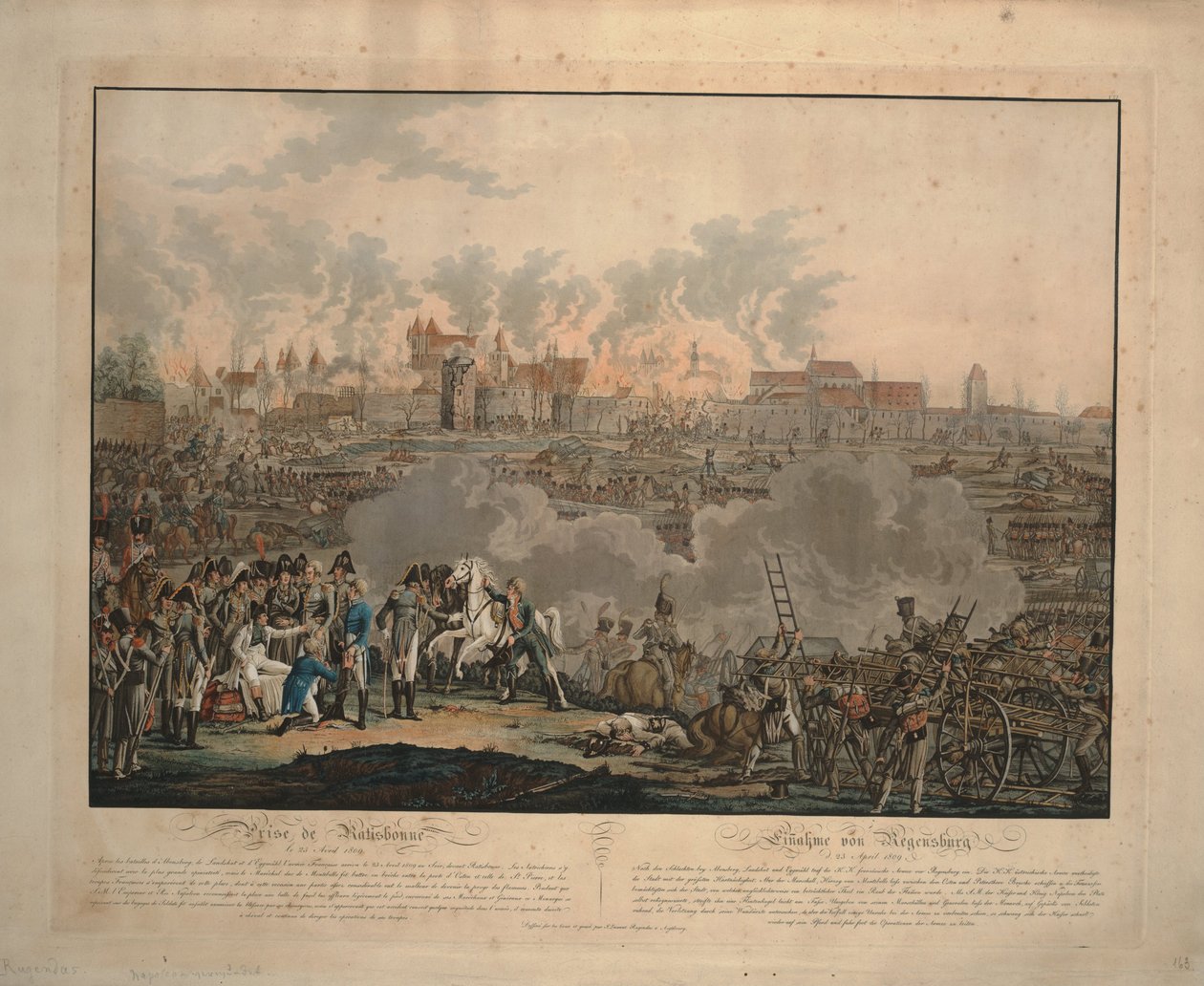 23 Nisan 1809 1809 Ratisbon Savaşı by Johann Lorenz Rugendas the Younger