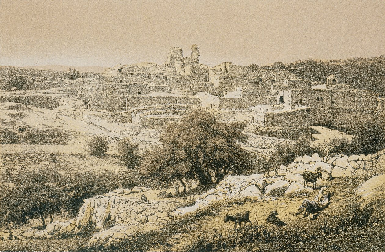 Bethany. Bernatz ve diğerleri tarafından gravür - Steinkopk JF Editore by Johann Martin Bernatz
