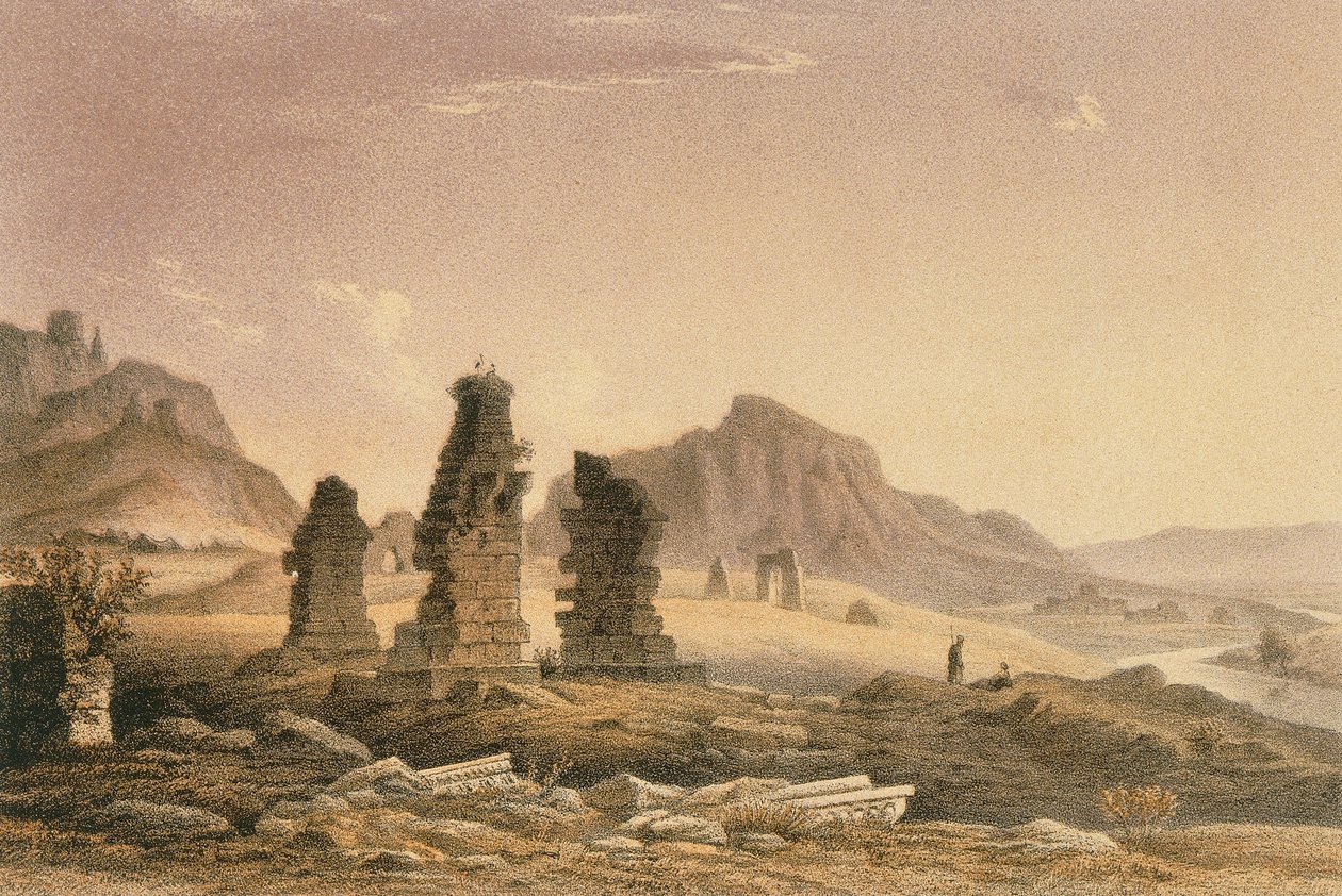 Sardeis çevresi. Bernatz ve diğerleri tarafından gravür - Steinkopk J.F. Editör by Johann Martin Bernatz