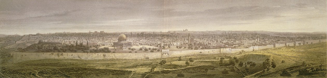 Kudüs. Bernatz ve diğerleri tarafından dağlama - Felsing, F. Stampatore by Johann Martin Bernatz