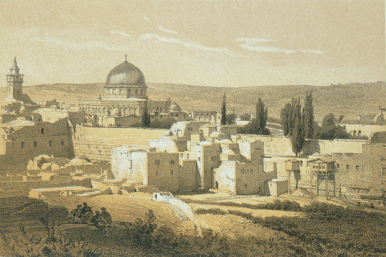 Kudüs. Bernatz ve diğerleri tarafından gravür - Steinkopk J.F. Editör by Johann Martin Bernatz