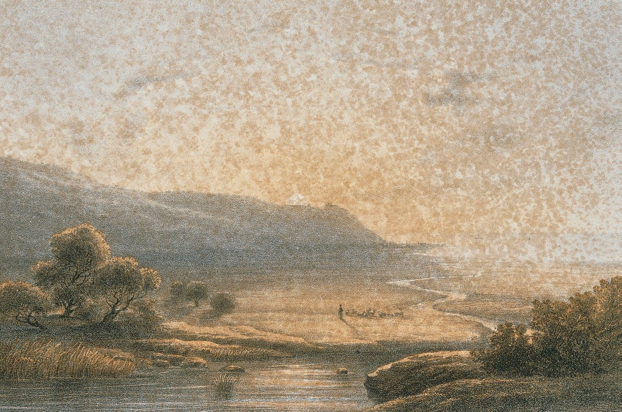 Bernatz et alii tarafından bir gravürde Karmel Dağı - Eisenblätter, R. Editore by Johann Martin Bernatz