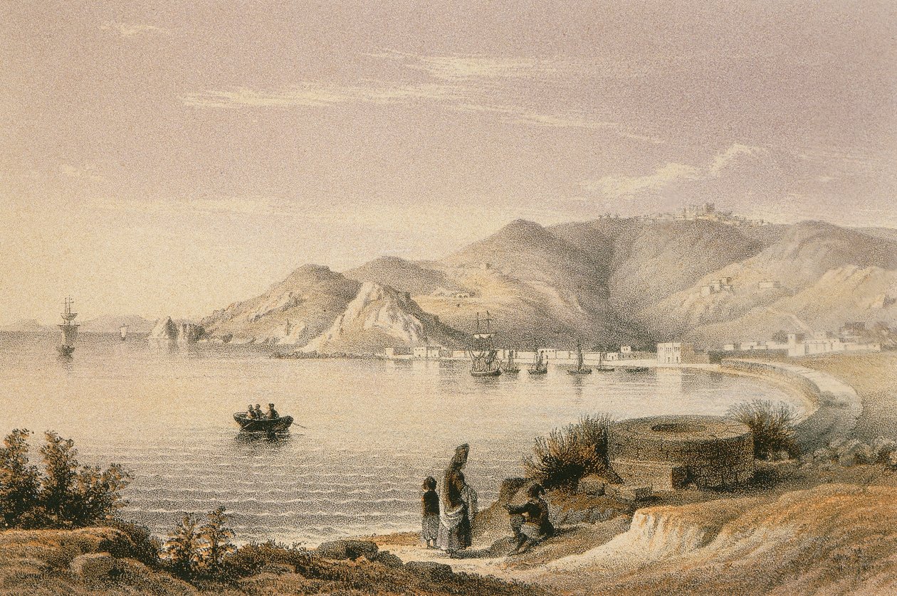 Bernatz ve diğerleri tarafından bir gravürde Patmos - Steinkopk J.F. Editore by Johann Martin Bernatz